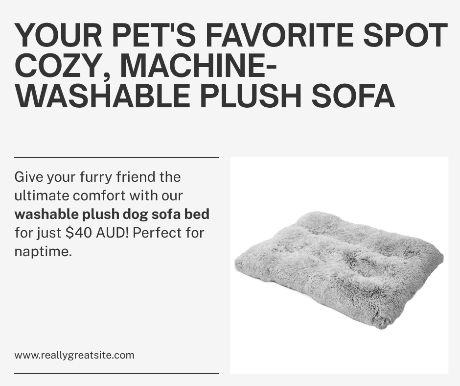 Washable Plush Dog Sofa Bed – Soft Calming Pet Couch