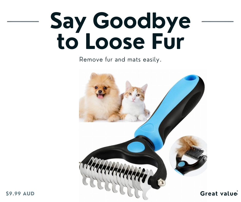 Pets Fur Knot Cutter Dog Grooming Shedding Tools Pet Cat Hair Removal Double-sided Comb Brush