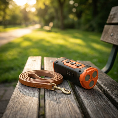 Handheld ultrasonic pet deterrent — Outdoor Safety Context | Generated by Modelize